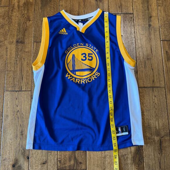 Golden State Warriors Adidas Jersey Kevin Durant #35 NBA Youth Large Blue 2016 - Picture 3 of 5